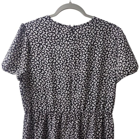 Michael Michael Kors Butterfly Print Pleated Crepe Midi Dress Size PL - Picture 6 of 9